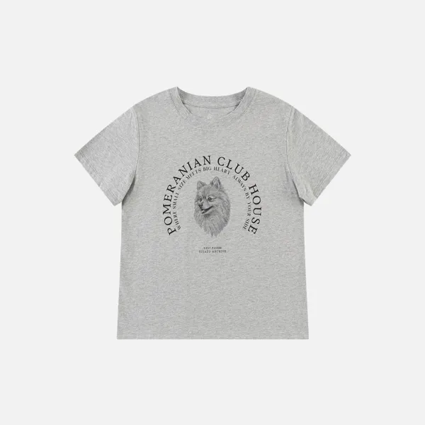 SITP5265 포메라니안 반팔 티셔츠_Melange gray