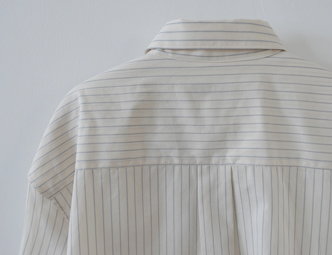 누스누스 Cream Pinstripe Shirt 상품 이미지 3