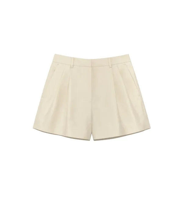 TWO TUCK COTTON SHORTS