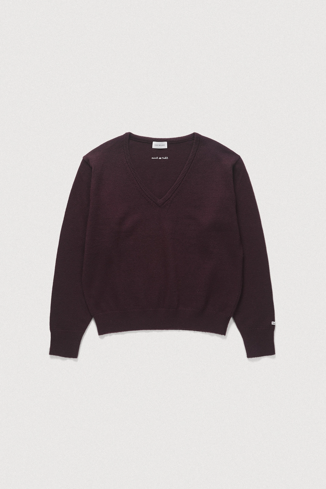 샤드라마 MODEST WOOL V-NECK KNIT [MERLOT BROWN] 상품 이미지 1