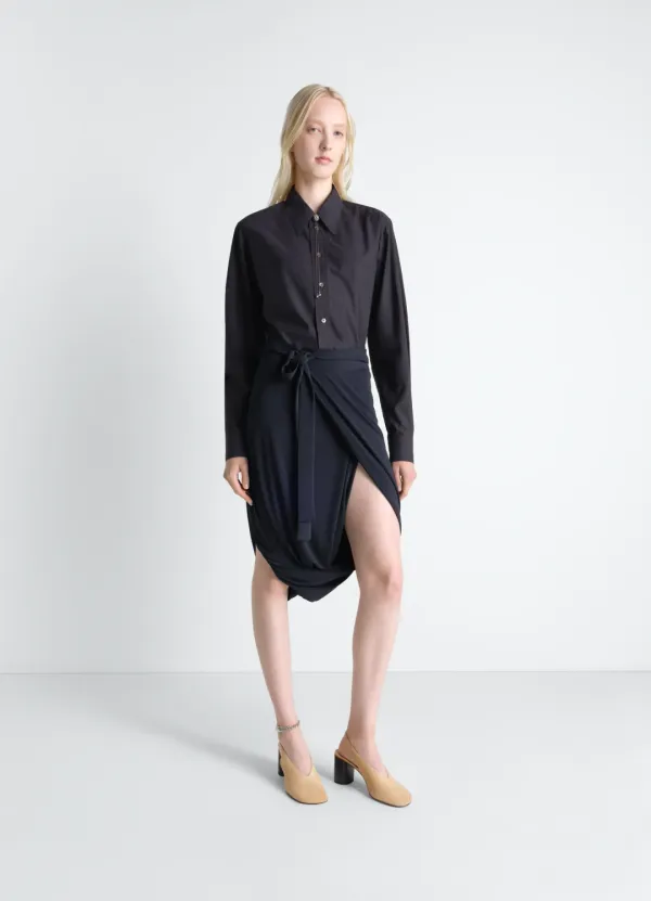 SOFT WRAP SKIRT IN VISCOSE CREPE JERSEY
