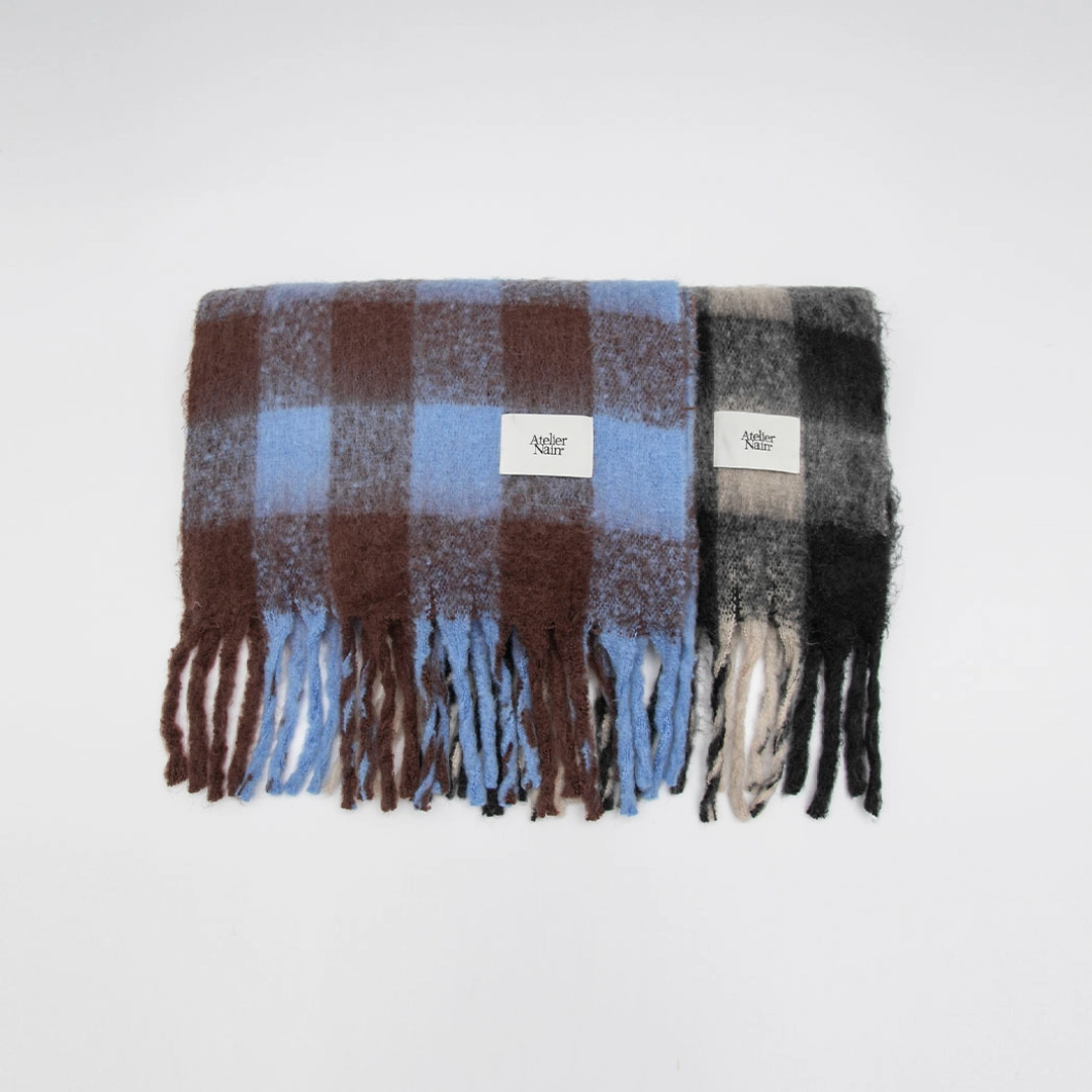 아뜰리에 나인 (MU-0027)CHECK PATTERN MUFFLER 상품 이미지 3