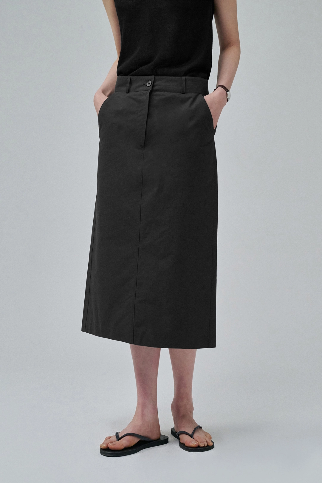 세이지먼트 HAZIA H-LINE SKIRT_CHARCOAL 상품 이미지 2