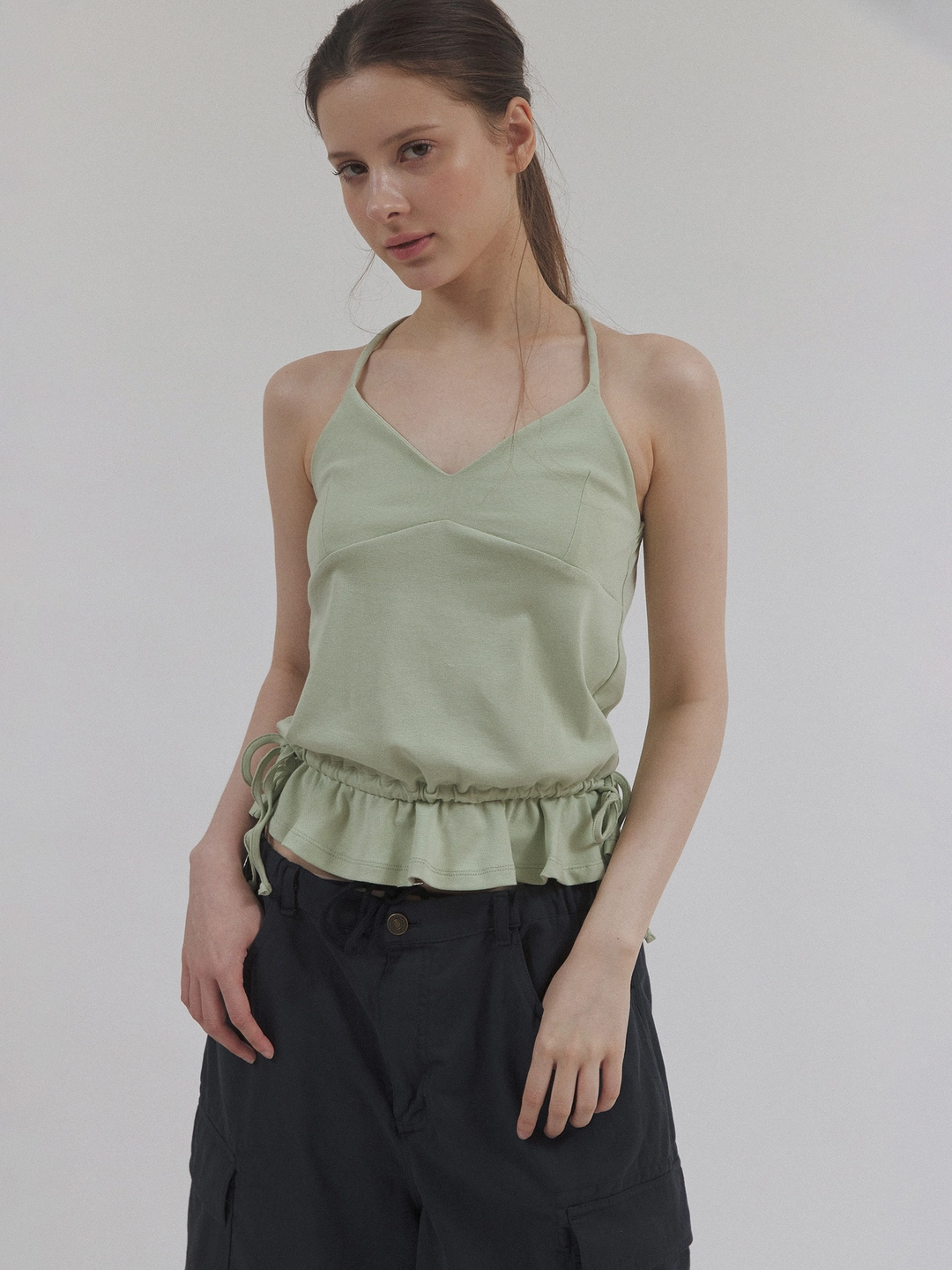 헤더먼트 peplum halter top (mint) 상품 이미지 1