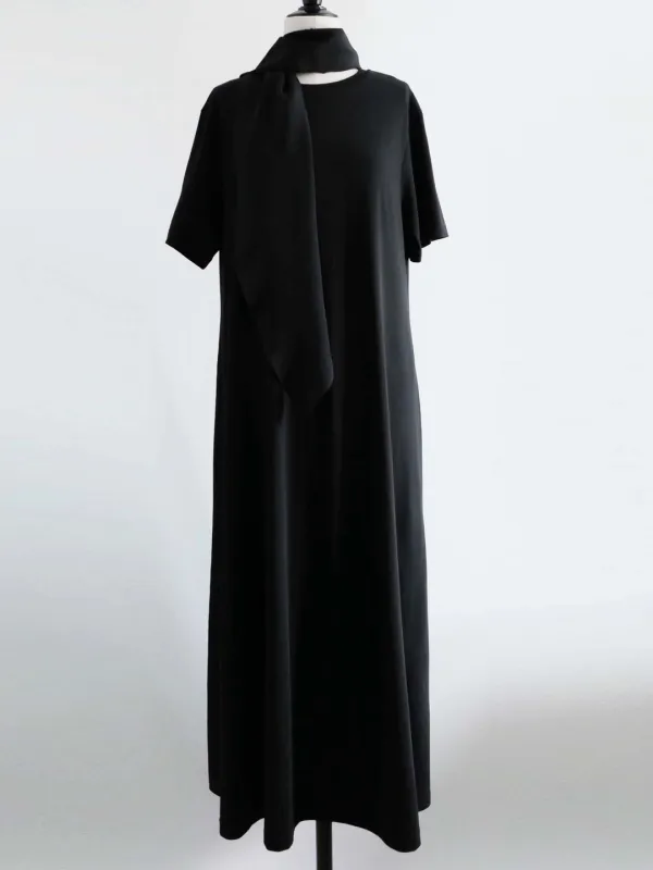 Le Scarf Maxi Dress (black)