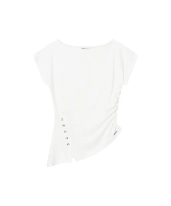 Side shirring slit top WHITE