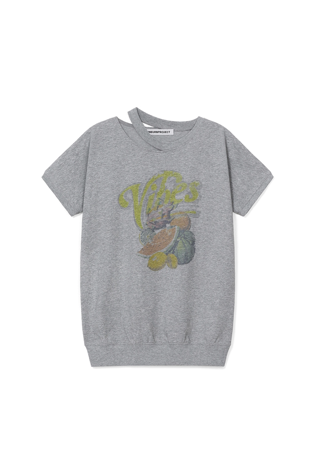 썬번프로젝트 FRUITS SLIT T-SHIRT, MELANGE GRAY 상품 이미지 1