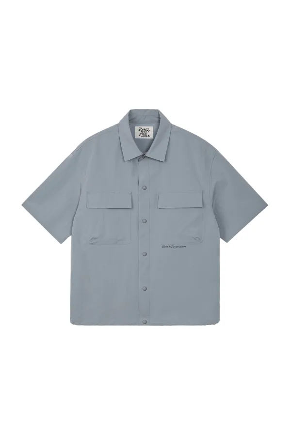 NYLON HALF SHIRTS - SKY BLUE