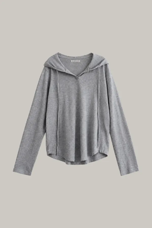 Layered Hood T-shirt (gray)