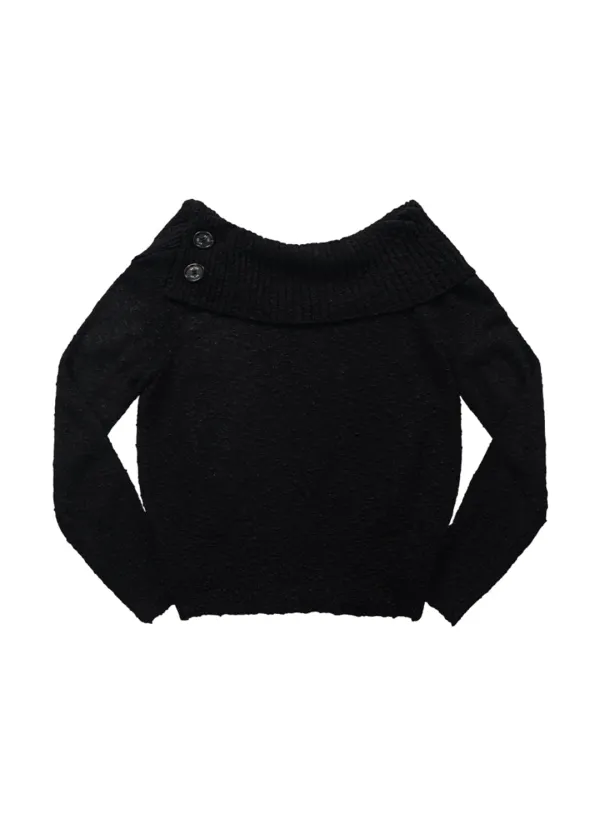 KIRA OFF-SHOULDER KNIT / BLACK