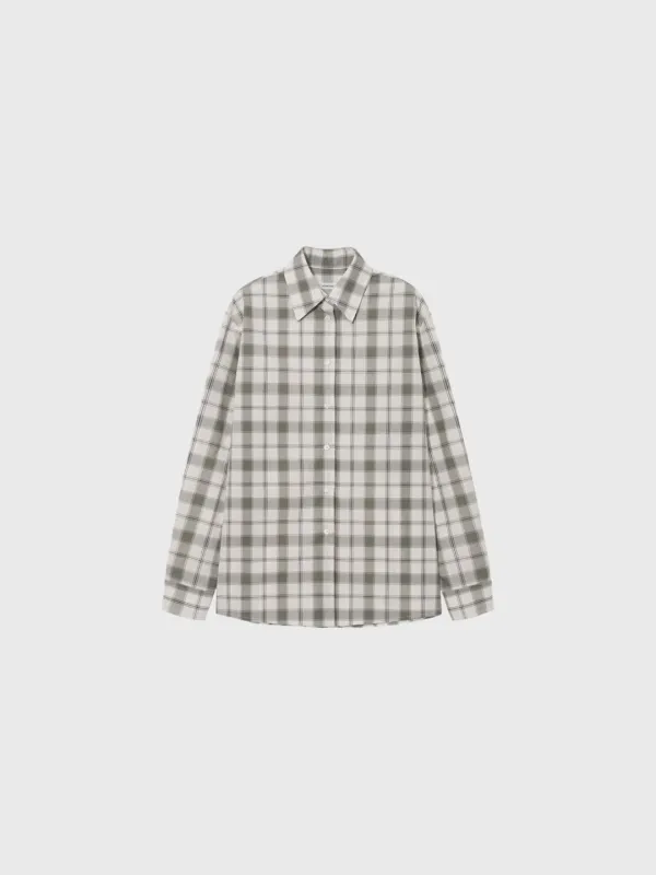 Soft cotton check shirt (green)