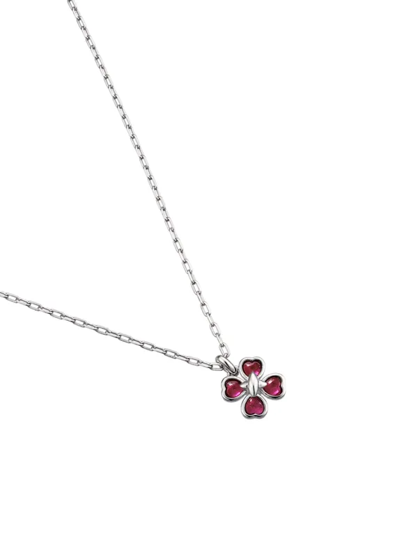 Ruby Clover Pendant