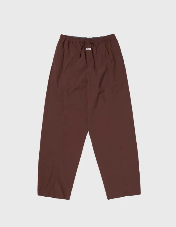 STRIPED JACQUARD BANDING PANTS / Burgundy