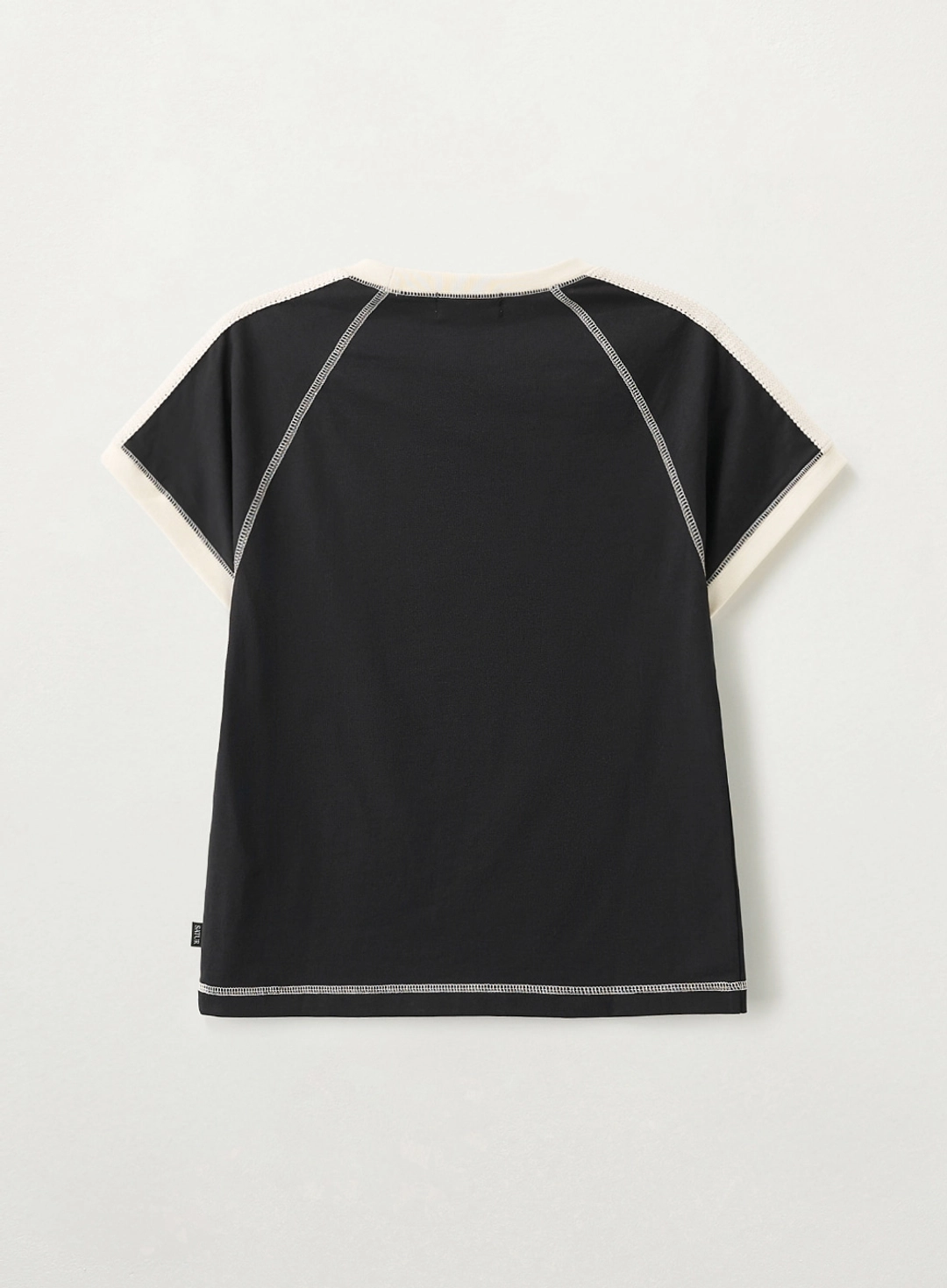 세터 (W) Lawton Stitch Ringer T-Shirt - Black 상품 이미지 2