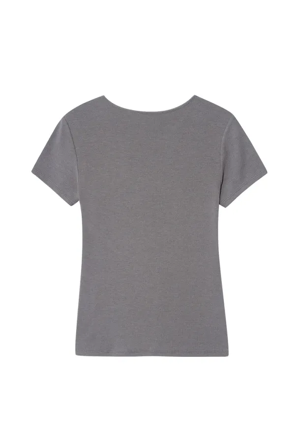 BASIC WOOL TOP by JAPANESE FABRIC [GREY]