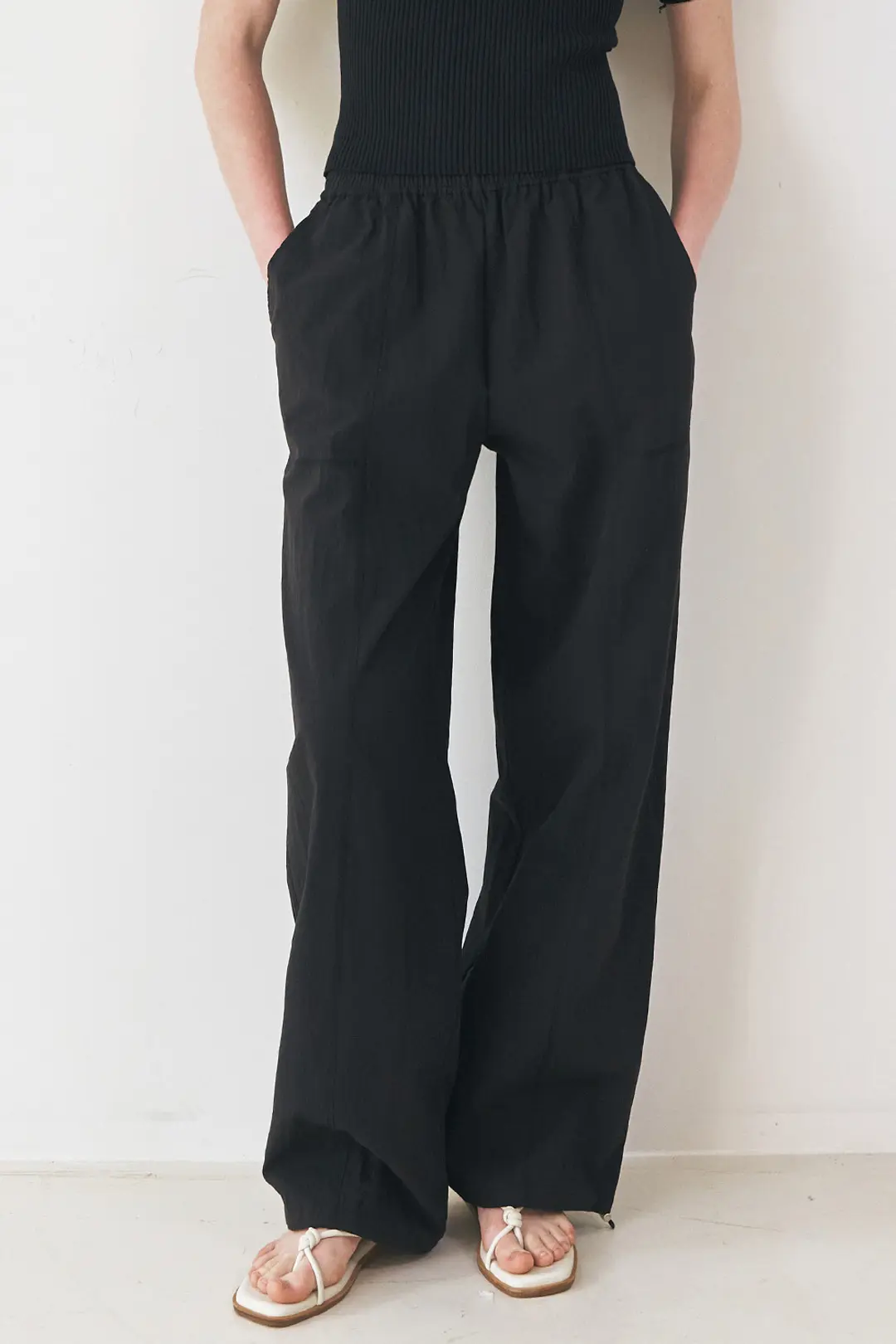 오브오브 [4차] Pio String Pants_Black 상품 이미지 1
