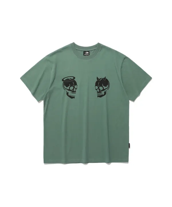 devil angel skeleton tee[green]
