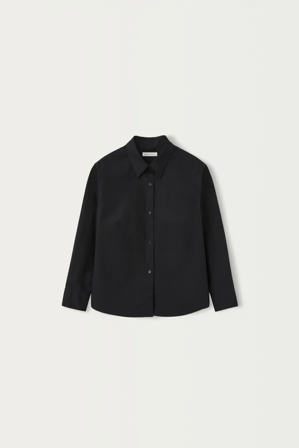 2ND / Arietta button shirt (Black)