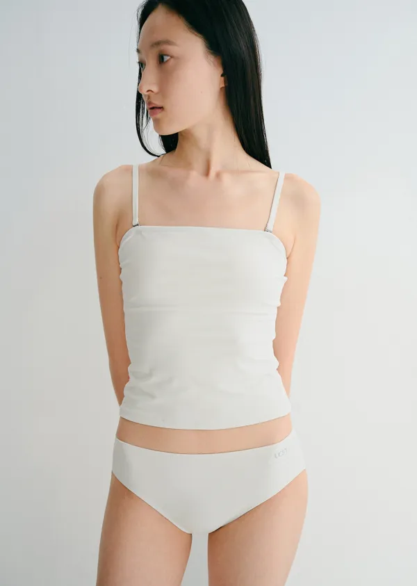ribbed swim set (ivory)