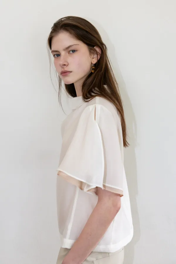[2nd] Flare Sleeve Blouse_Ivory