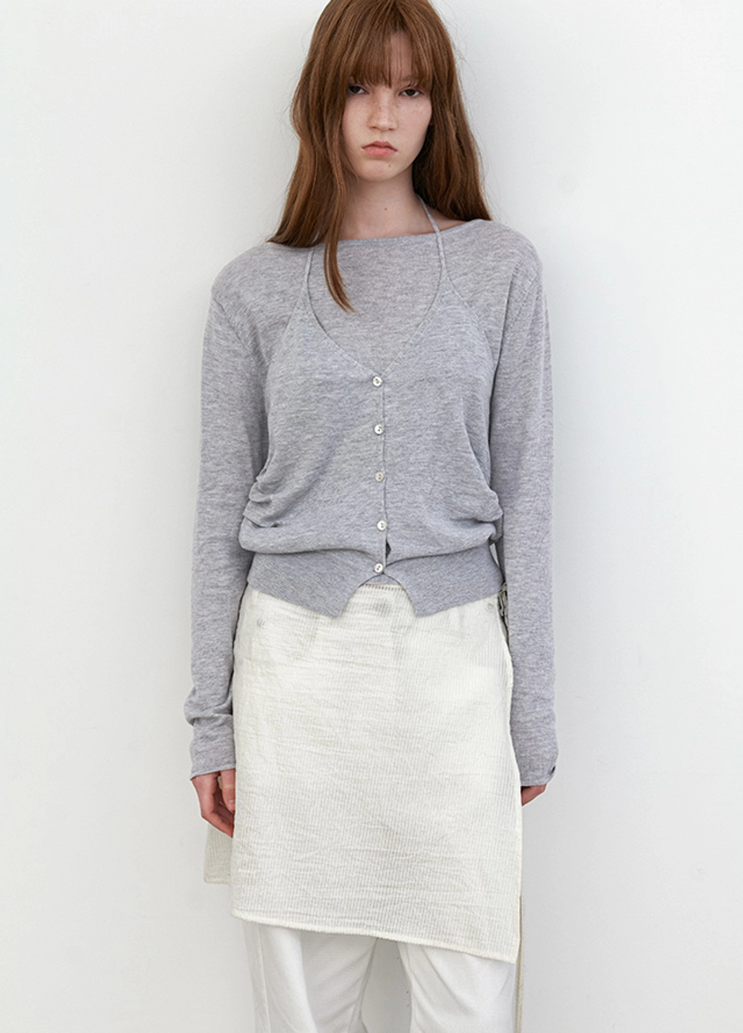 아뜰리에 나인 (SK-5088)STRIPE LAYERED MINI SKIRT 상품 이미지 1