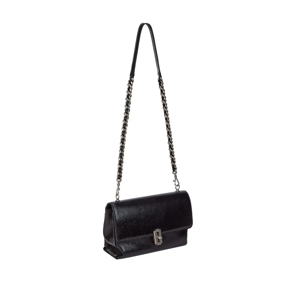 분크 [아울렛] Braid Leather Chain Strap (브레이드 레더 체인 스트랩) Black 상품 이미지 1