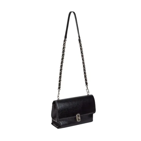 [아울렛] Braid Leather Chain Strap (브레이드 레더 체인 스트랩) Black