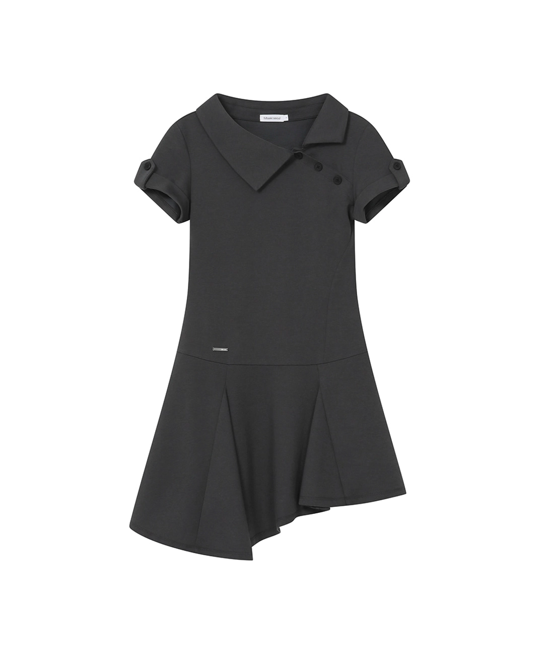 미세키서울 Slash button flare one piece CHARCOAL 상품 이미지 1