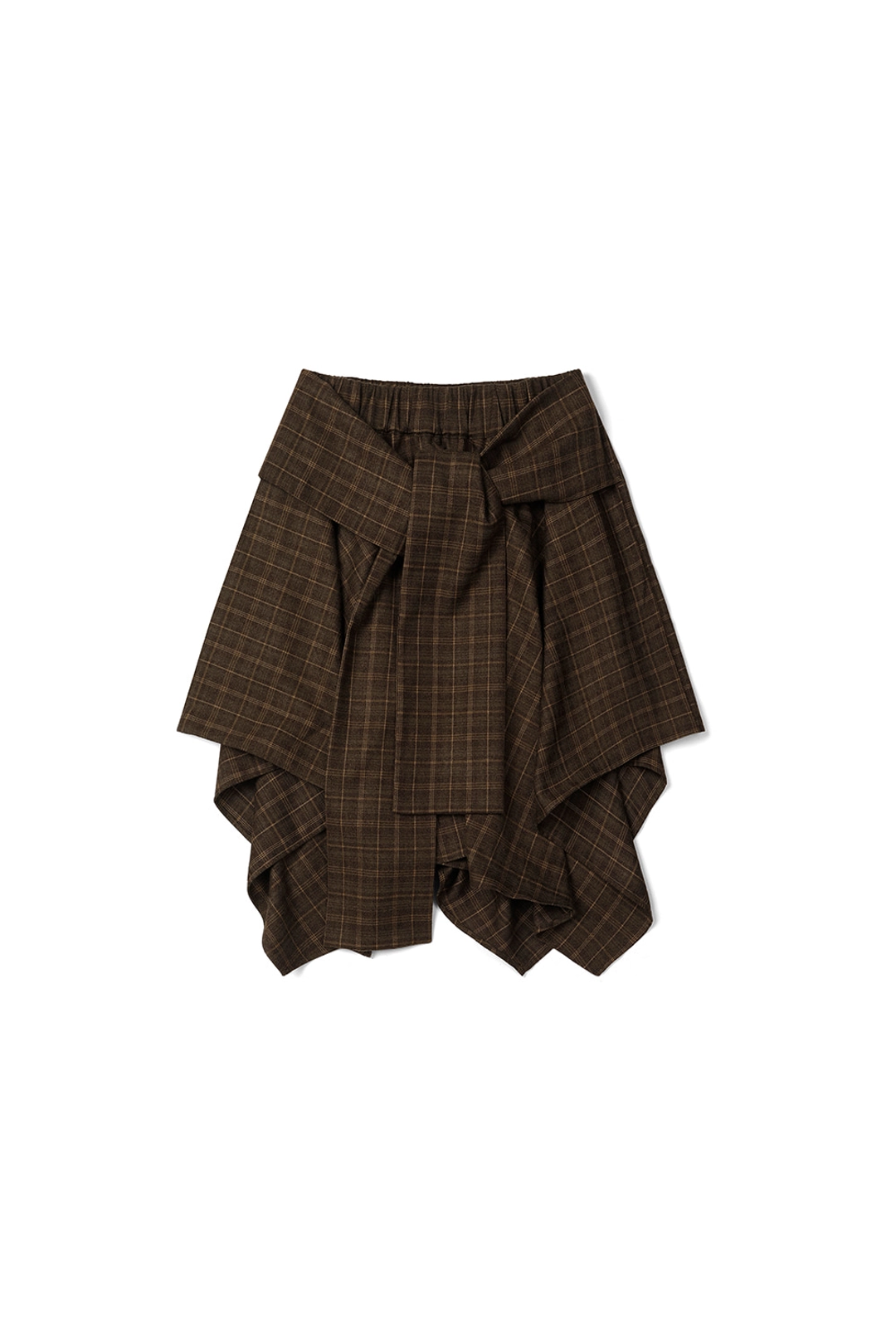 위드아웃썸머 Wave check skirt_brown 상품 이미지 3