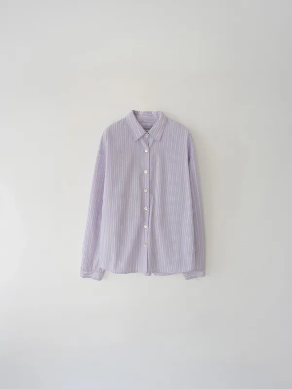 Liora Stripe Shirt Jacket (Lavender)