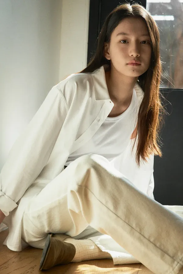 oxford pocket shirt (white)