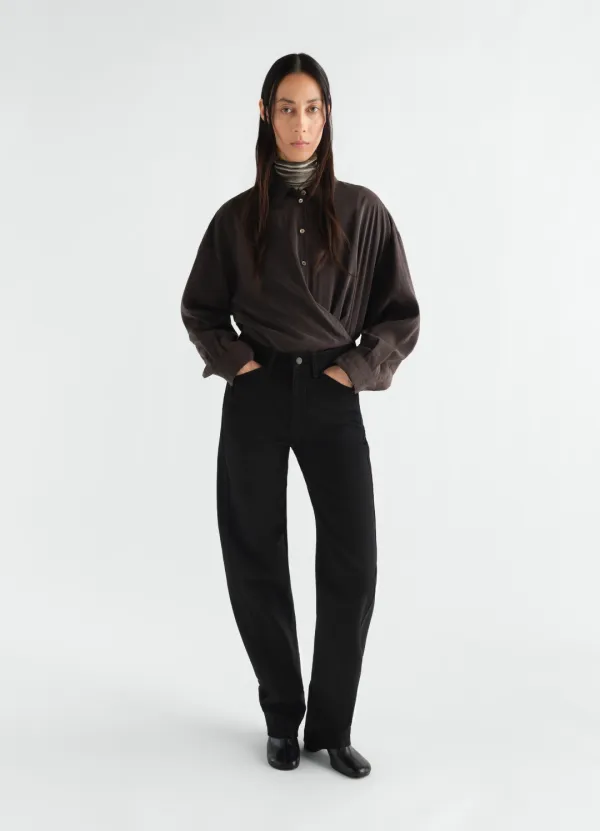 FIVE POCKETS TWISTED PANTS IN DENIM