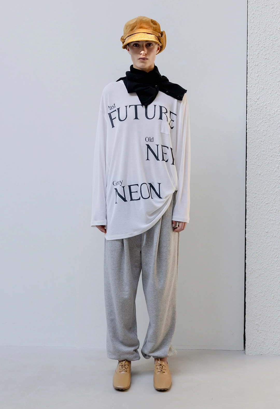 오픈와이와이 BUTTON UP NECK LAYER, BLACK 상품 이미지 2