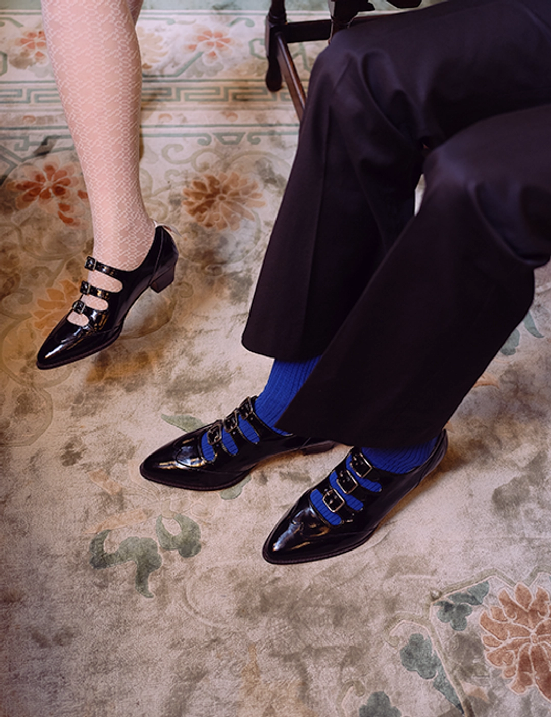 프레클 FR silk label-tab monk strap shoes 상품 이미지 2