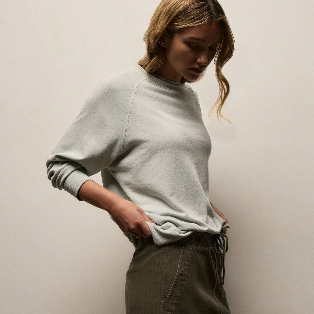 제임스펄스 Vintage French Terry Relaxed Sweatshirt - Celery Pigment 상품 이미지 2
