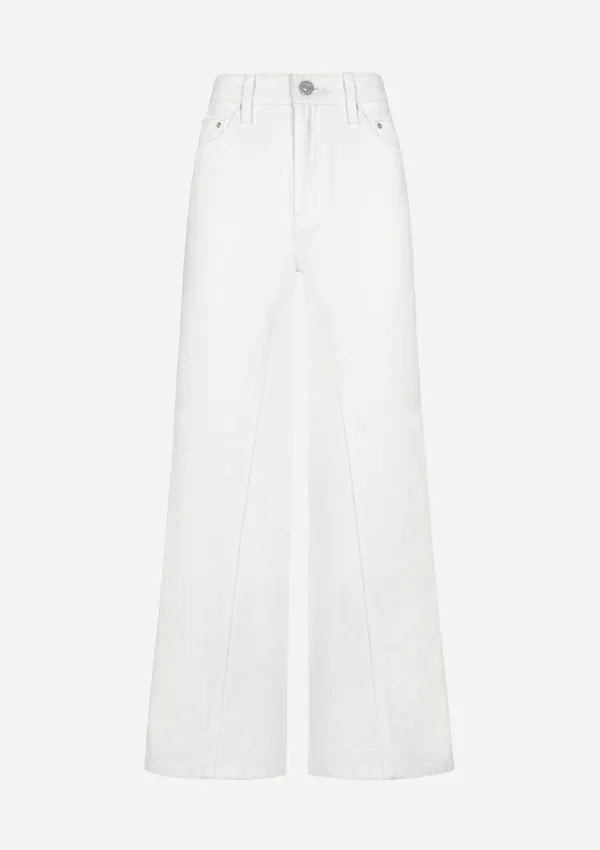 Semi Wide Twist Denim - 화이트