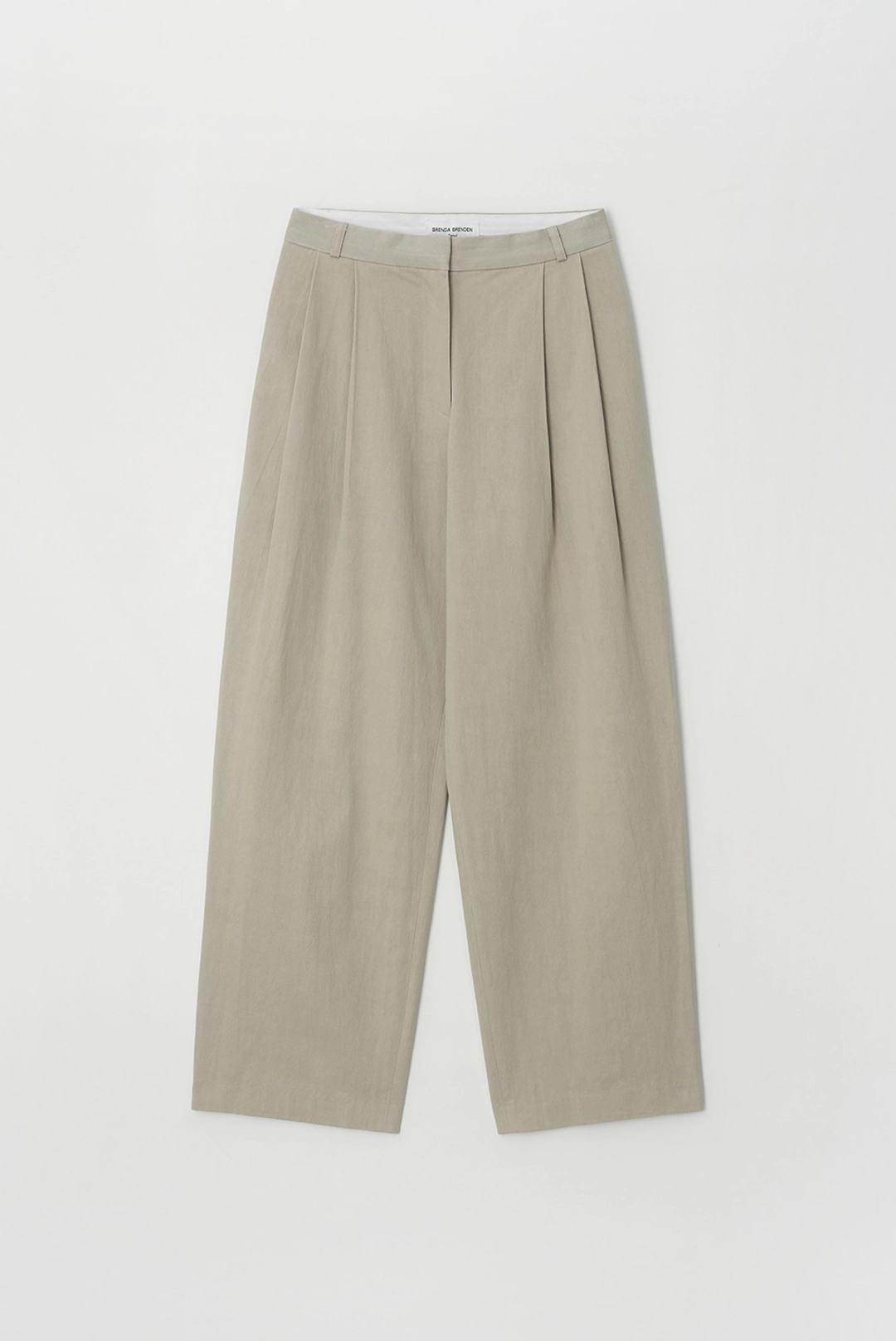 브렌다 브렌든 baker pintuck pants - beige 상품 이미지 2