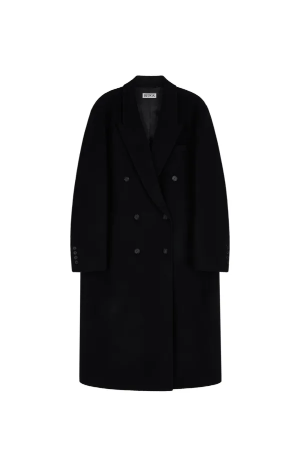 HANDMADE MAXI DOUBLE COAT (BLACK)