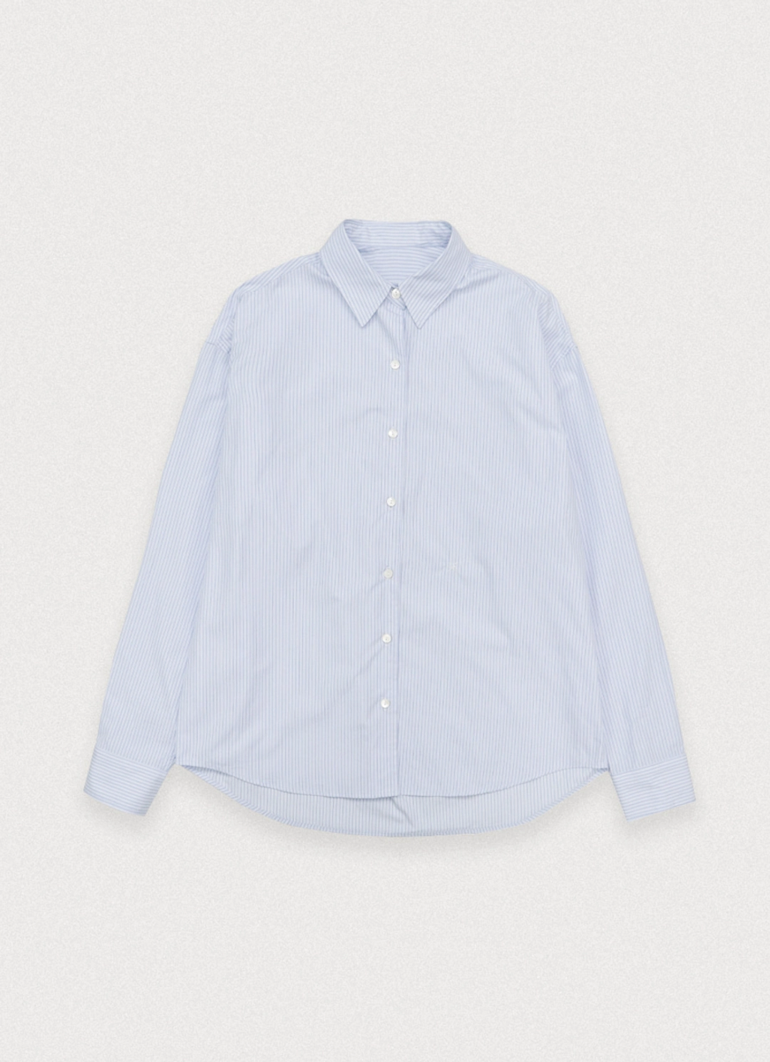 포에토 Tool stripe shirts by Japanese fabric - light blue 상품 이미지 3