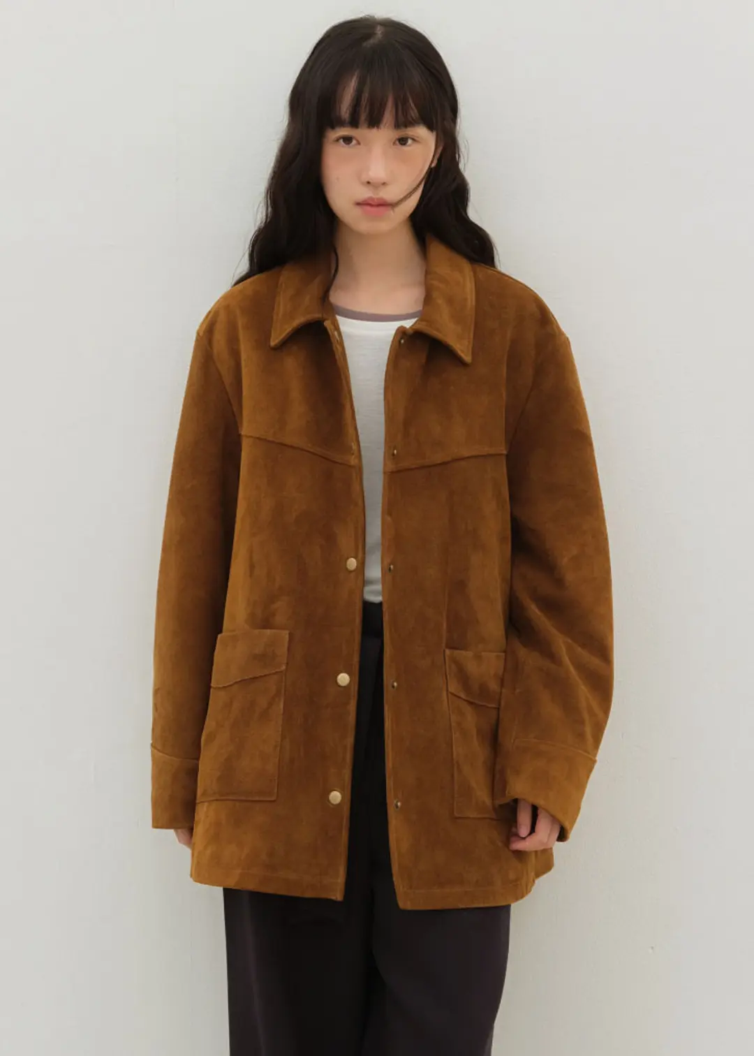 온무드 Villa Cow leather Suede Jacket -Camel (2024 new ver.) 상품 이미지 3