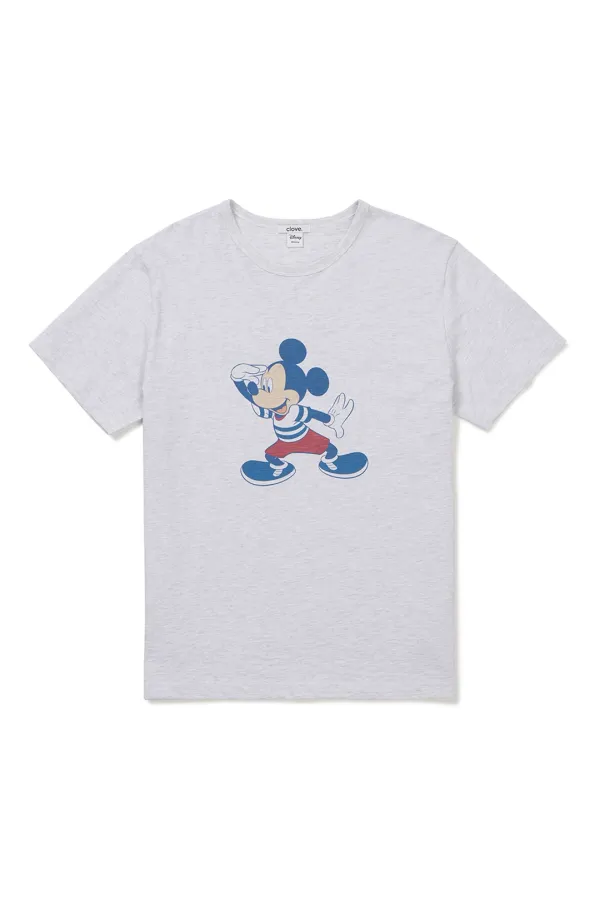 [26SM clove] Vintage Over-fit T-Shirt (Light Grey)