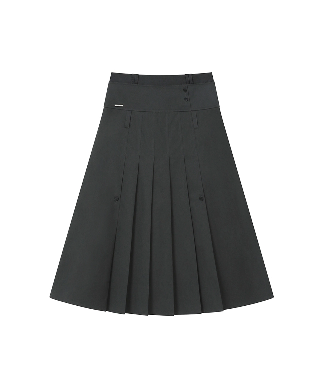 미세키서울 Layered pleats maxi skirt CHARCOAL 상품 이미지 1