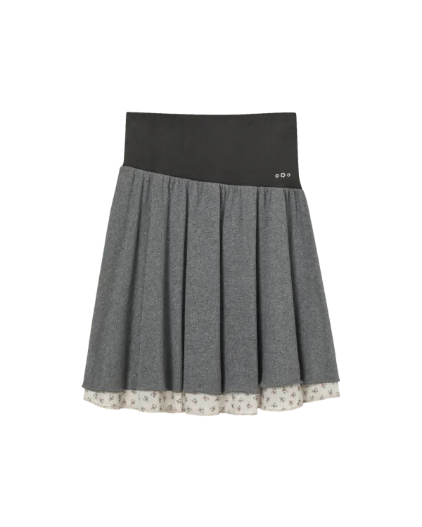 LAYERED SKIRT [CHARCOAL]