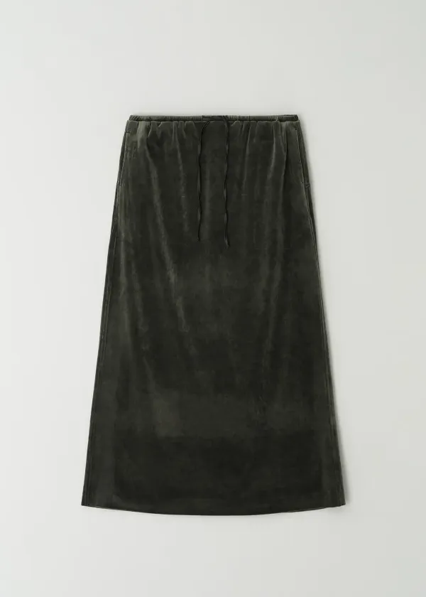 Velour Long Skirt(Green)