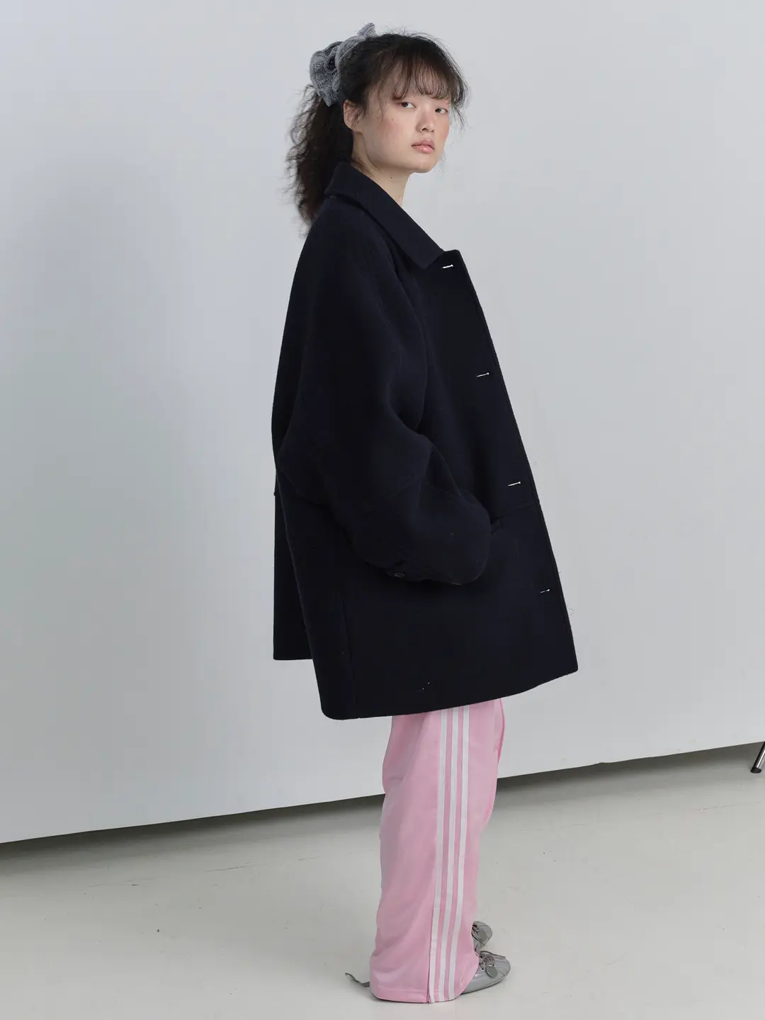 캐롤쇼페 GRANPA WOOL COAT IN KHAKI / NAVY 상품 이미지 2