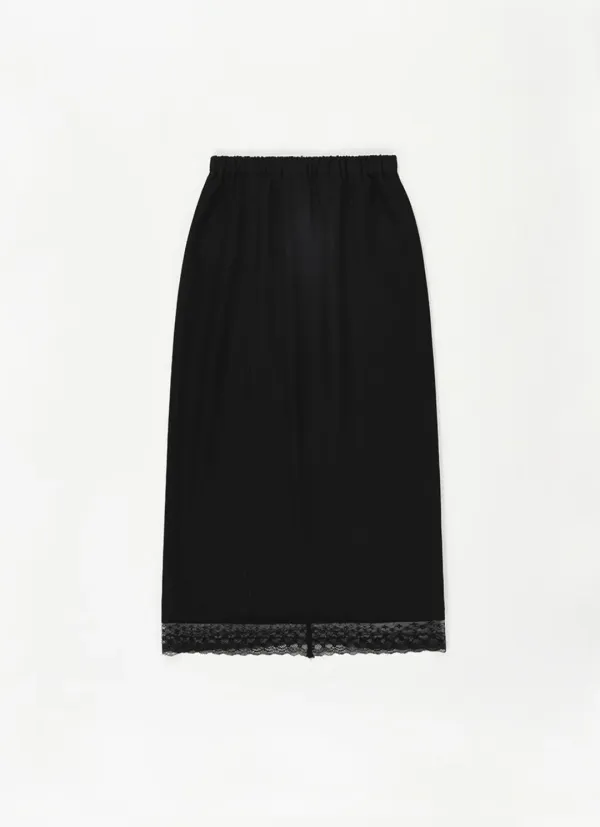 Lace midi Skirt (Black)