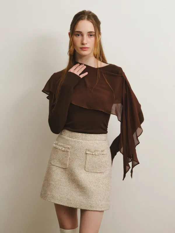 [단독상품] VIREN layered drape T-shirt_2colors