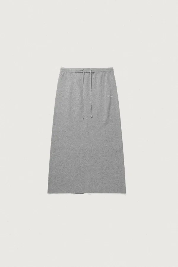 [2차 REORDER] FLOWING RIP LOUNGE SKIRT [GRAY] - Chat de Lama