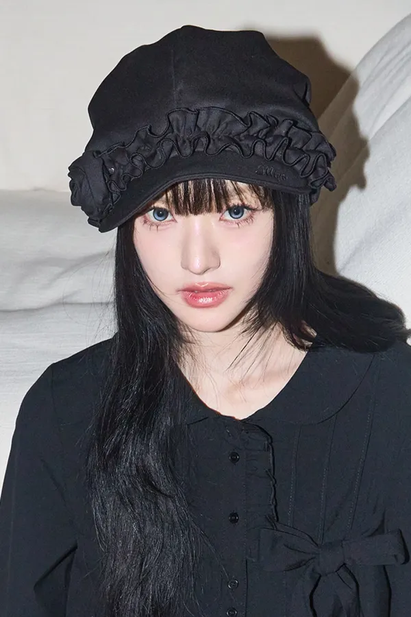 플레르 러플 헌팅캡 블랙