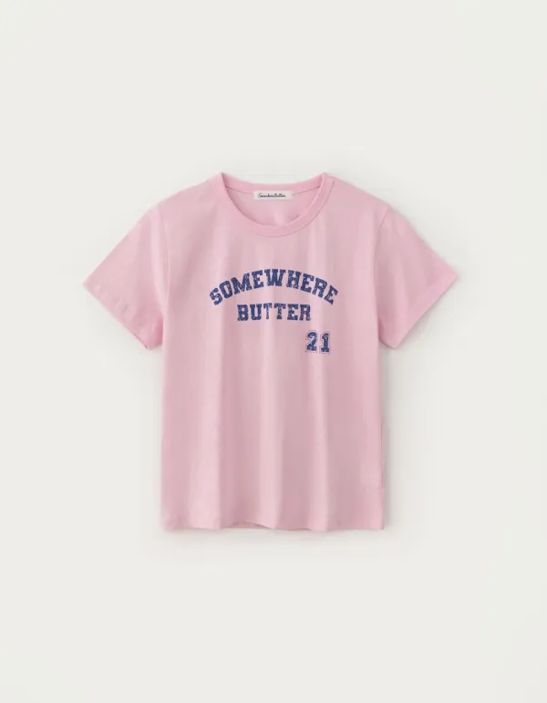 21 Square Logo Top - Light Pink
